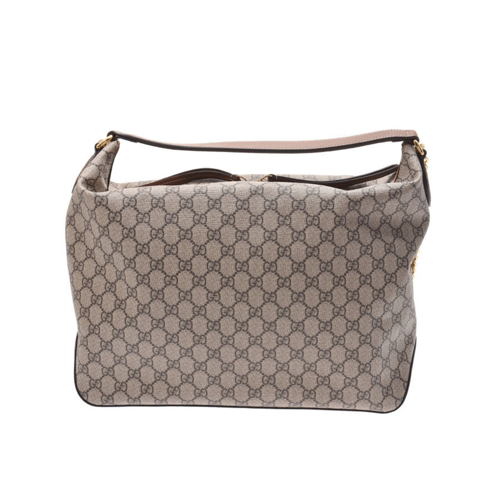 Gucci Beige Hobo GG Large Supreme Shoulder Camel Bag